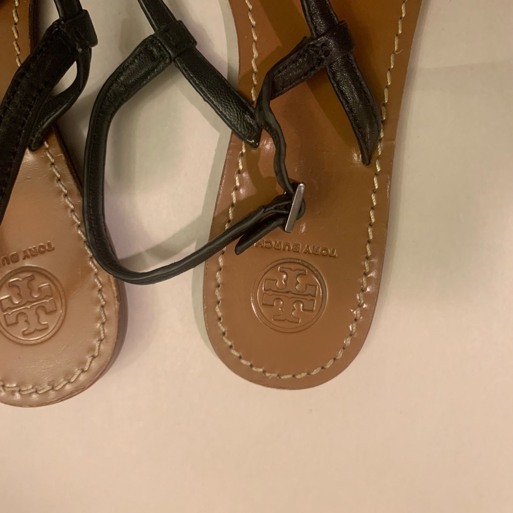 Tory Burch Bryan Pave Bow Flat Thong Sandal Size 7M - Picture 6 of 7